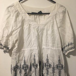 White Embroidered Top